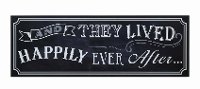 'And They Lived Happily Ever After' Black Wooden Wall Decor