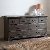 9041010 Gray Maple 6-Drawer Double Dresser - Versa