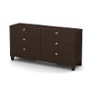 9000010 Chocolate 6-Drawer Double Dresser - Karma