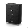 9005035 Black 5-Drawer Chest - Lazer