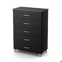 9005035 Black 5-Drawer Chest - Lazer