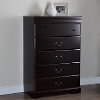 9033035 Dark Mahogany 5-Drawer Chest - Vintage -2