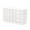 9011027 White 6-Drawer Double Dresser - Litchi