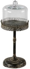 16 Inch Metal Candle Holder with Dome