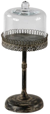 16 Inch Metal Candle Holder with Dome
