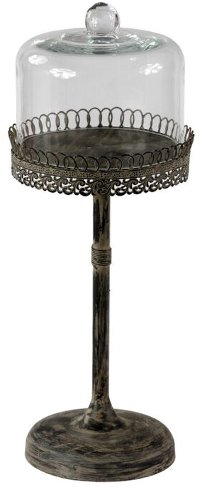 20 Inch Metal Candle Holder with Dome