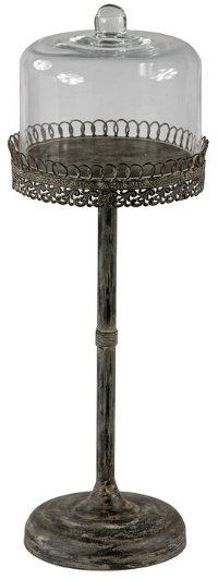 22 Inch Metal Candle Holder with Dome