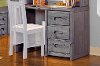 Rustic Driftwood Gray 3-Drawer Desk - Fort