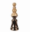 23 Inch Beige and Bronze Ceramic Finial