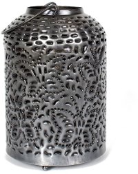 Gray Iron Pierced Lantern