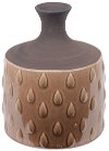 Clearance 10 Inch Tan Water Drop Ceramic Vase