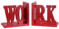 Wooden Work Bookend Pair