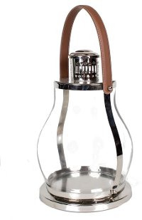 20 Inch Nickel Finish Aluminum Lantern