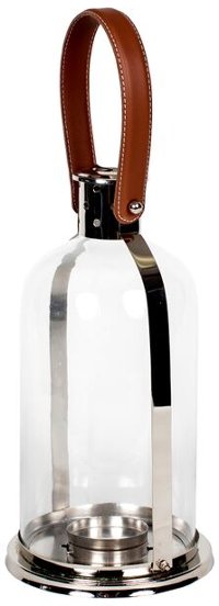 17 Inch Nickel Finish Aluminum Lantern