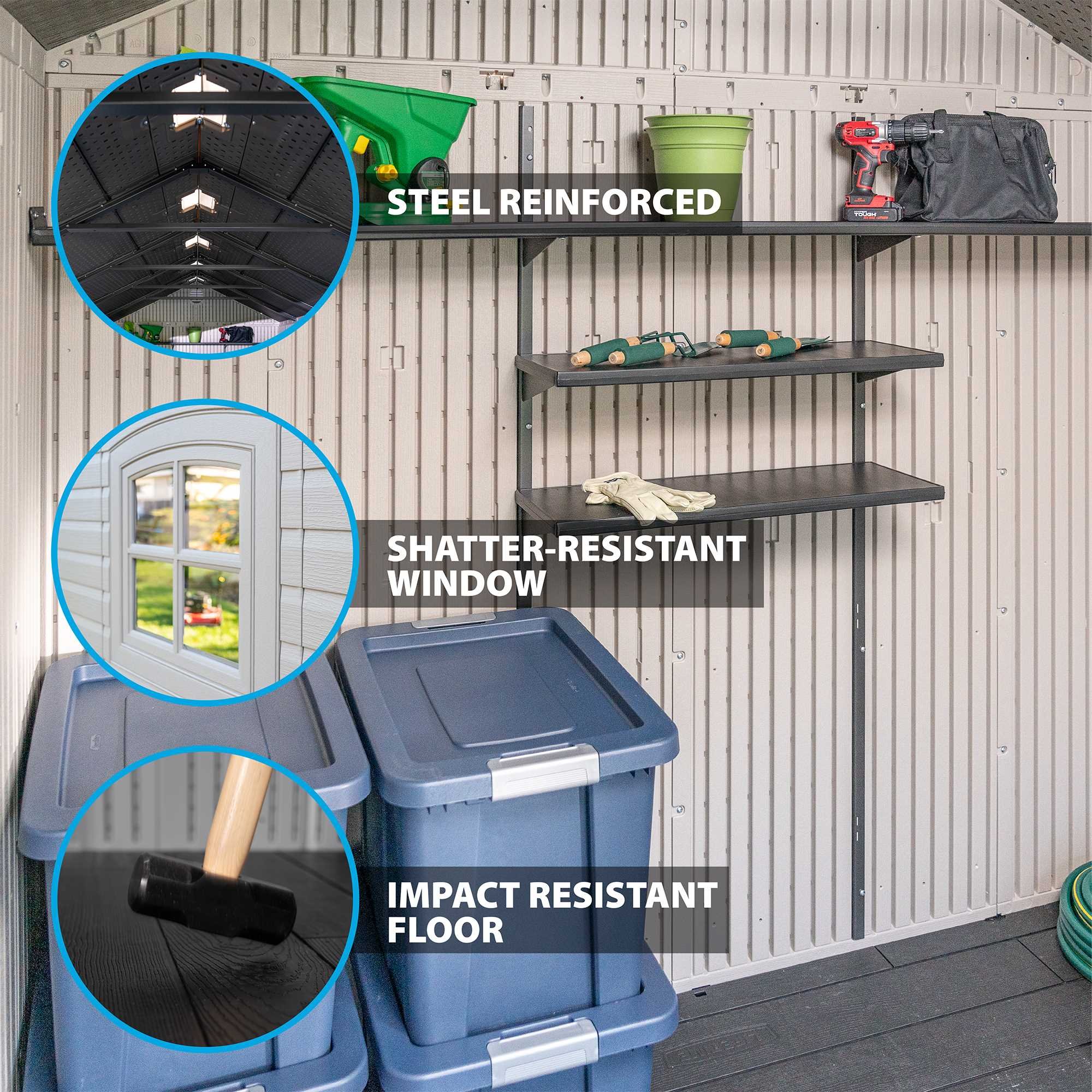 60075 Lifetime 8' x 15' Storage Shed-4