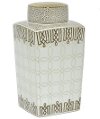 Clearance White Ceramic Jar with Lid