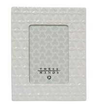 Large White Daisy Picture Frame
