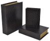 Clearance 8 Inch Black Wooden Book Box