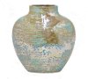 Gold and Blue Ceramic Vase