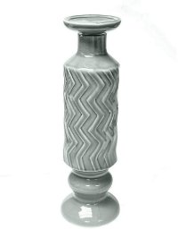 Gray Ceramic Candle Holder