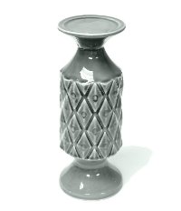 Gray Ceramic Candle Holder