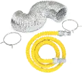 Gas Dryer Kit with Vent and 4 Foot Gas Flex Line