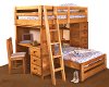 Cinammon Rustic Cinnamon Pine Twin Loft Bed - Palomino