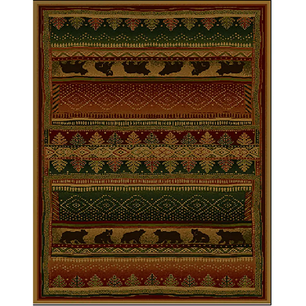 United Weavers 5.3' x 7.6' Area Rug with Matching Throw-1