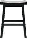 Black and Brown Counter Height Stool - Saddle