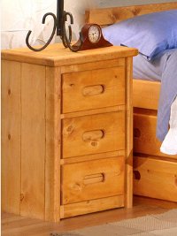 Palomino Cinnamon Rustic 3-Drawer Nightstand