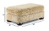 Casual Traditional Tan Ottoman - Adair