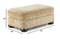 Casual Traditional Tan Ottoman - Adair