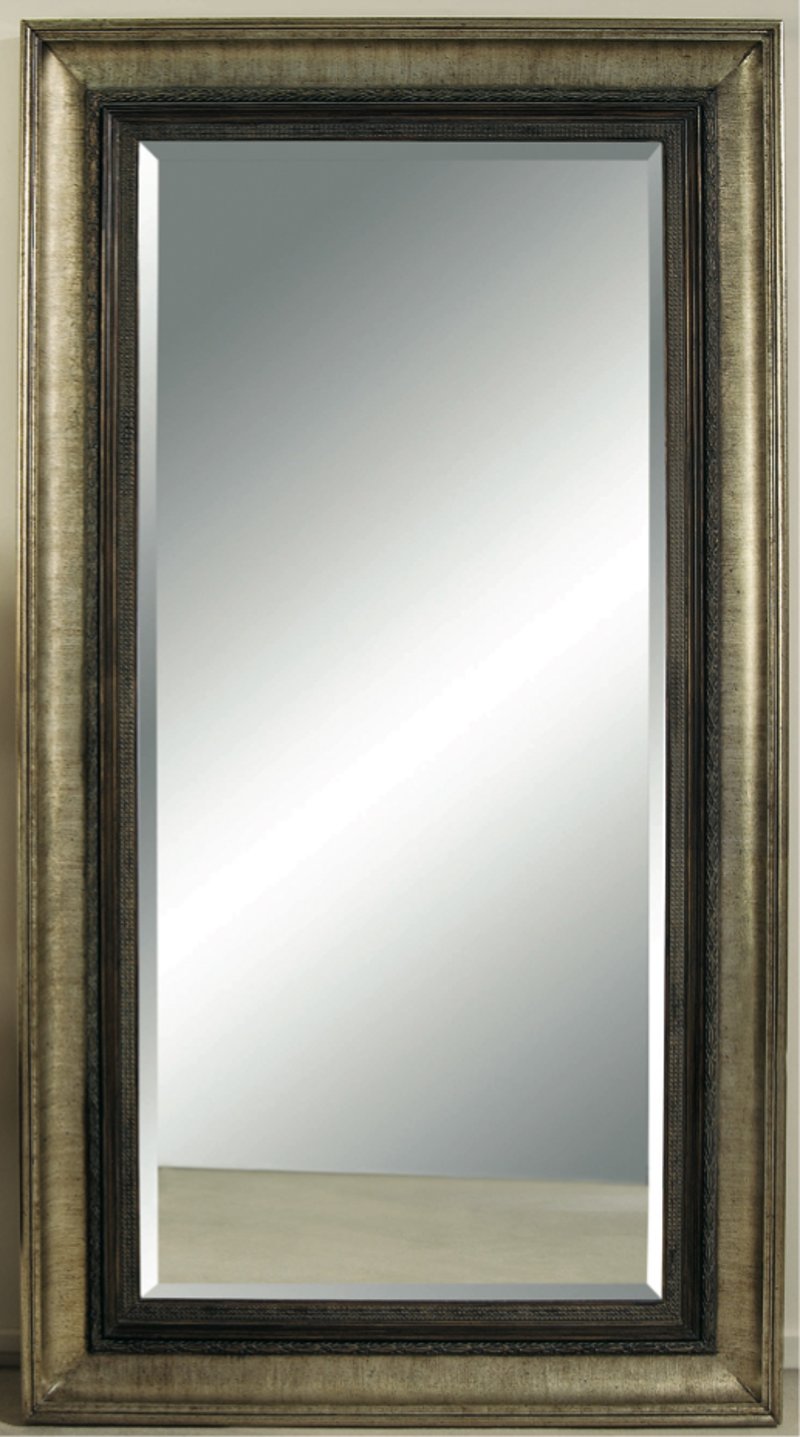 Antique Bronze And Silver Metallic Leaner Mirror Rc Willey Antique Bronze And Silver Metallic Leaner Mirror