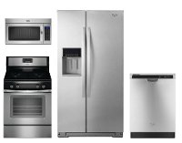 WHP-4-PC-GAS-SSKIT Whirlpool 4 Piece Gas Kitchen Appliance Package - Stainless Steel