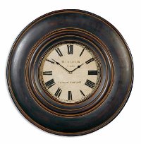Adonis Black and Brown Wall Clock