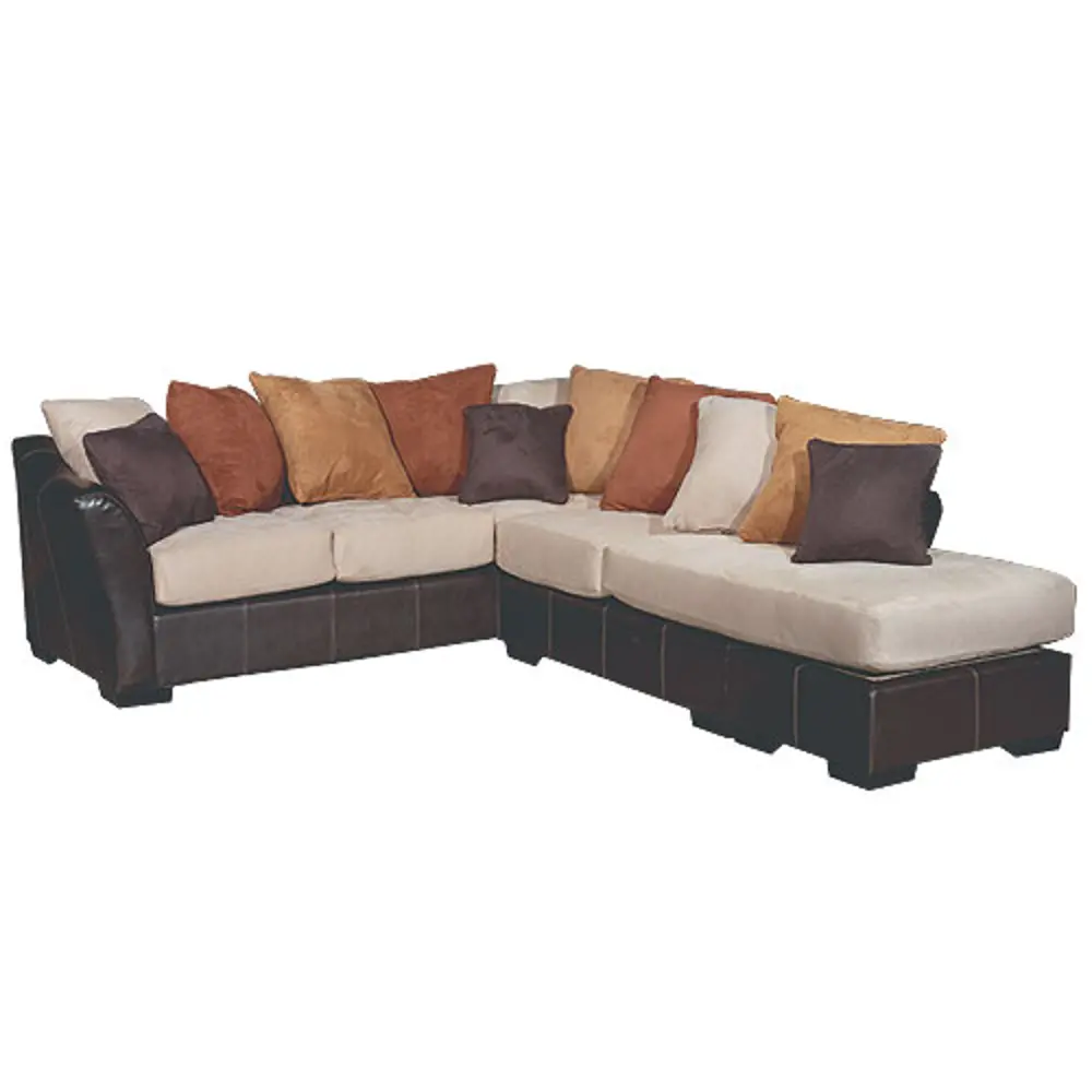 Tribecca Two-Tone Microfiber 2 Piece Sectional-1