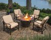 5-Piece Firepit and Chairs