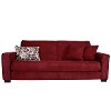 C3-S141-CPR49AWINE angelo:Home Wine Upholstered Convert-A-Couch Sofa