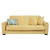 C4-S151-CPR22ABUTTR angelo:Home Butter Yellow Upholstered Convert-A-Couch Sofa