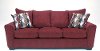 87 Red Upholstered Sofa