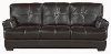 91 Dark Brown Leather Sofa