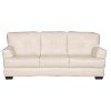 91 Cream Leather Sofa