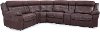 Brown Upholstered 6-Piece Power Reclining Sectional
