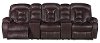 Dark Brown Upholstered 5-Piece Power Reclining Theater Sectional