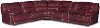 6PCU8557BURGPSECT Burgundy Leather-Match 6-Piece Power Motion Sectional