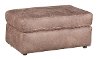 Brown Upholstered Ottoman