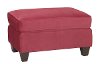 Red Upholstered Ottoman