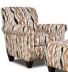 Patterned Upholstered Accent Chair