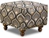 Noir Patterned Upholstered Accent Ottoman