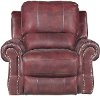 F18028-453511GLDRC Madison 45 Burgundy Leather-Match Glider Recliner